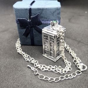 NEW! 3D Doctor Who Silver Tone TARDIS Pendant